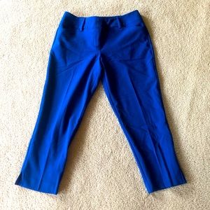 NEW YORK AND COMPANY ROYAL BLUE CAPRI STRETCH SIZE 6 PETITE